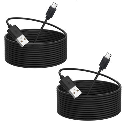 Picture of Smays 16 ft Power Cord Blink Mini 2, Blink Outdoor 4 Camera, Ring Pan-Tilt Indoor Cam (2024 Release), Long USB C Extension Cable 2-Pack