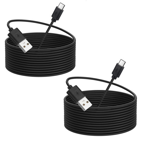 Picture of Smays 16 ft Power Cord Blink Mini 2, Blink Outdoor 4 Camera, Ring Pan-Tilt Indoor Cam (2024 Release), Long USB C Extension Cable 2-Pack