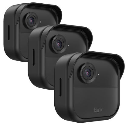 Picture of Silicone Case Cover for All-New Blink Outdoor 4 (4th Gen), Weatherproof Silicone Case Provides Full Camera Protection, for All-New Blink Outdoor 4 Home Security Camera (Black, 3 Pack)