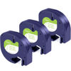 Picture of 3PK Work for Dymo Label Maker Cartridge Letratag Refills Replace with DYMO LetraTag 100H 100T 200B 12mm x 4m for DYMO Letratag Label Maker Refills Paper 91330 10697 Black on White for QX50 XR XM 2000