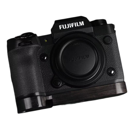 Picture of All Wood Wooden Camera Hand Grip Baseplate Base Protecter Handmade Light Weight for Fujifilm X-H2S XH2S Fuji X-H2 XH2