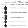 Picture of Frgyee 24 Pcs Camera Screw Adapter 1/4 to 1/4 and 1/4 to 3/8 Tripod Mount Converter Set for Camera Mount, Monopod, Ballhead, Flash Light Stand