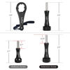 Picture of HSU Aluminum Alloy Thumbscrew Set (Extension)+ Wrench for Gopro Hero 12, 11, 10, 9, 8, 7, 6, 5, 4, Compatible with GoPro Media Mod, AKASO Campark and Other Action Cameras (Black)