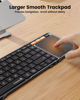 Picture of ProtoArc Foldable Keyboard with Touchpad, XK01 TP Folding Portable Keyboard, Full Size Keys, Large Trackpad Bluetooth Travel Keyboard for iPad, iPhone, Laptop PC Tablets - Black Gray