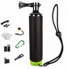 Picture of MiPremium Waterproof Floating Hand Grip Compatible with GoPro Cameras Hero 12 11 10 9 8 7 6 5 4 3 2 Session Black Silver Handler and Handle Mount Accessories for Water Sport & Action Cameras (Green)
