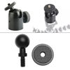 Picture of SG Store 17mm Ball Head Converter 1/4 Screw Head/Thread for Car Monitor Pad GPS Cellphone Ball Mount Base Camera Bracket 360° Panoramic Photography Ballhead