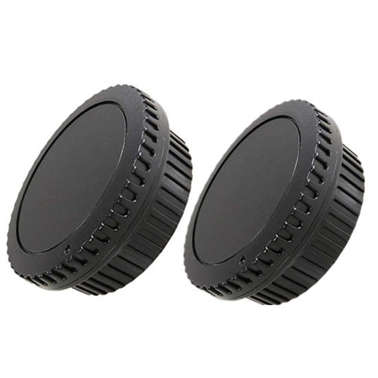 Picture of Body Cap & Camera Rear Lens Cover Compatible with for Canon EF 1D 1DS Mark II III IV 7D Mark II 90D 80D 77D 70D D30 D60 50D 60D 5D T7i XT XTi XSi T3 T3i T4 T4i T7 T6 T6i T5i SL2 etc