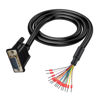 Picture of Willwewon 10Ft 3m 26AWG DB9 Male RS232 9 Pin Serial Extension Cable, RS232 D-SUB DB9 Serial to 9 Bare Wire Breakout Board Connector