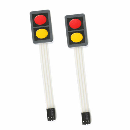 Picture of 2pcs 2 Keys Membrane Switch DIY Keyboard Red/Yellow Buttons PET Control Panel Switch Double Button Membrane Button