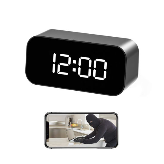 Picture of Cyydsam Clock Camera - Security Camera - Indoor Full HD Mini 1080P WiFi Wireless Motion Detection Night Vision Real Time Watch Live Video Nanny Cam