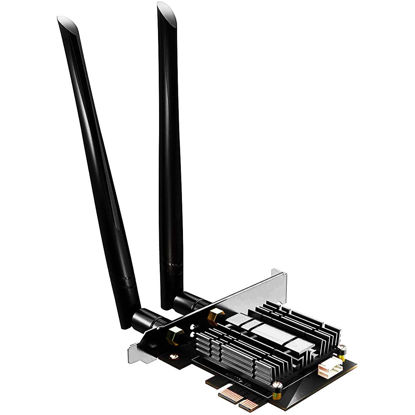 Picture of GLOTRENDS WiFi 5 AC1200 PCIe WiFi Card for Desktop PC, Bluetooth 4.2, WPA2, 802.11ac Dual Band Wireless Adapter with MU-MIMO, OFDM, Ultra-Low Latency, Supports Windows 11, 10 (64bit)