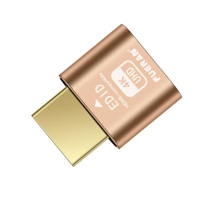 Picture of FUERAN 4K Dummy Plug，Virtual Monitor Display Emulator, Headless Display Adapter Supports up to 3840x2160@60-1080@120 HDMI-Compatible Graphics Acceleration for Ethereum ETH ZEC BTC Mining (1 Pack)