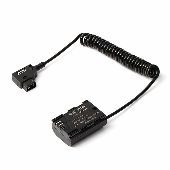 Picture of ZITAY D Tap to LP E6 Dummy Battery Compatible for SMALLHD 501 502 702 Monitor Coiled Power Cable Adapter