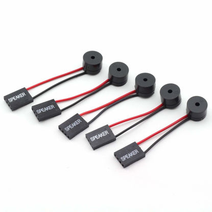 Picture of MEETOOT 5pcs PC Motherboard Mini Speaker Desktop Computer Case DIY Internal Code Mini Plug Beep Alarm Buzzer