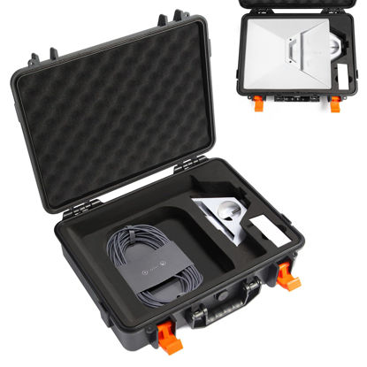 Picture of WoofWahouse Sturdy Starlink Mini Case,Precision Cut Foam Protects Starlink Mini Accessories,Ideal for RV Travel & Outdoor Use