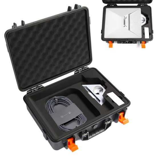Picture of WoofWahouse Sturdy Starlink Mini Case,Precision Cut Foam Protects Starlink Mini Accessories,Ideal for RV Travel & Outdoor Use