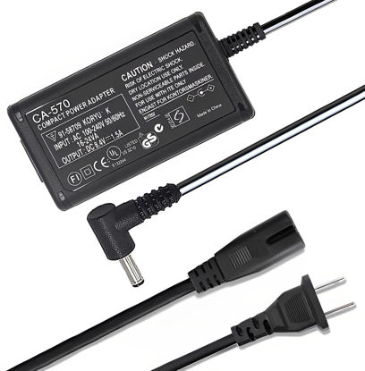 Picture of Camulti CA-570 CA570 AC Power Supply Charger Adapter for Canon Camera Camcorder,8.4V 1.5A, XA25,XA10,XA-20,XA30,HG20,XH-A1,Vixia HF100, XA11,HF G20,FS3000,FS200,HG21,HFM31,ZR60,HV30,HV20,HV40 etc