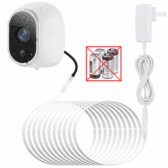 Picture of Power Adapter Compatible with Arlo (Replace CR123A), with 25Feet/7.5m Weatherproof Outdoor Cable Continuously Power Your Arlo Camera, Not Compatible with Alro Pro and Arlo 2