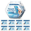 Picture of Willinglong 200 Pack Touch Screen Wipes Pre Moistened Lens Wipes Individually Electronic Screen Wipes for Monitors with 1 Clear Plastic Bottle 2 Bucket Labels for Glasses Computer Smartphone Screens