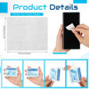 Picture of Willinglong 200 Pack Touch Screen Wipes Pre Moistened Lens Wipes Individually Electronic Screen Wipes for Monitors with 1 Clear Plastic Bottle 2 Bucket Labels for Glasses Computer Smartphone Screens