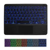 Picture of Wireless Bluetooth Keyboard,10-inch Ultra-Slim 7 Color Backlight Keyboard with Touchpad,Rechargeable Wireless Magnetic Bluetooth Portable Keyboard for Mobile Phones,Computers,Tablets and iPads (Black)