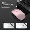 Picture of Halpilt Wireless Mouse Chargeable Portable Silent Wireless Mouse USB and Type-C Dual Mode Wireless Mouse 3 Adjustable DPI for Laptop, Mac, MacBook, Android, PC (Q23S Black) (Rose Gold)