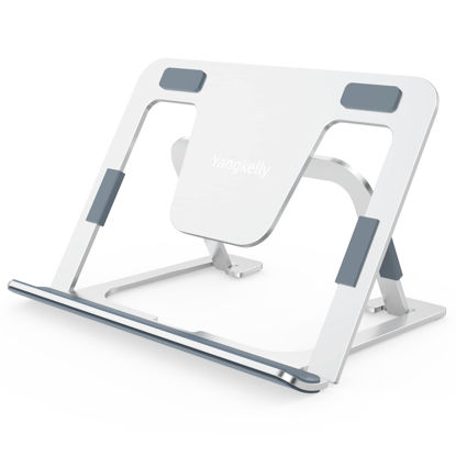 Picture of Yangkelly Tablet Stand Foldable and Adjustable, Aluminum Alloy Desktop Holder Drawing Stands Dock for iPad 7 to 12.9, Foldable Mobile Phones, Surfaces etc (Silver)