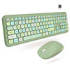 Picture of X9 Green Keyboard and Mouse Combo - 2.4G Wireless Connectivity - Transform Your Space with a Cute Wireless Keyboard and Mouse Retro Set - Colorful Keyboard and Mouse - Aesthetic Keyboard