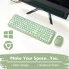 Picture of X9 Green Keyboard and Mouse Combo - 2.4G Wireless Connectivity - Transform Your Space with a Cute Wireless Keyboard and Mouse Retro Set - Colorful Keyboard and Mouse - Aesthetic Keyboard