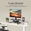 Picture of suptek Double-Deck Desk Monitor Stand Riser for Computer,Laptop,Printer, Notebook and All Flat Screen Display with Vented Metal Platform and 4 Inches Height Underneath Storage (MST002)