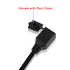 Picture of GINTOOYUN 6P6C Extension Cable with Cap RJ12 Crystal Head Cable Male to Female with Dust Cover Black 35CM