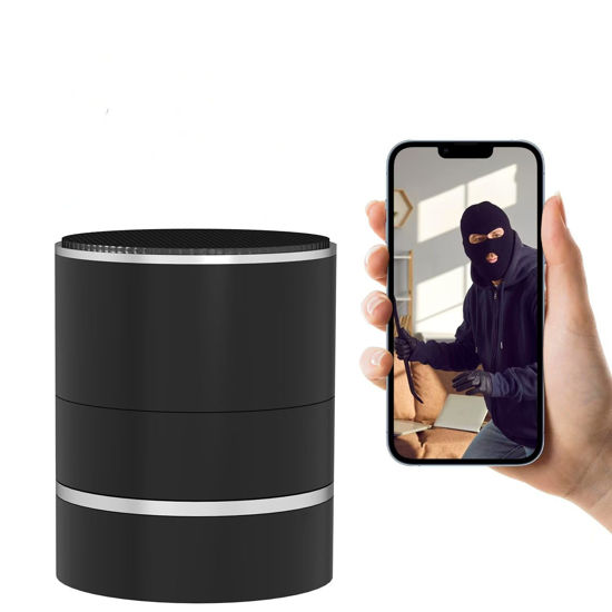 Picture of Small-ECO Speaker Camera - Indoor Security Camera - Full HD 1080P WiFi Camera PTZ 180° Rotate Right/Left Motion Detection Mini Nanny Cam