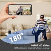 Picture of Small-ECO Speaker Camera - Indoor Security Camera - Full HD 1080P WiFi Camera PTZ 180° Rotate Right/Left Motion Detection Mini Nanny Cam
