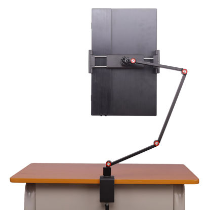 Picture of FeeLazy Portable Monitor Stand Tablet Holder Stand with Super Wide Clamp 3-Section Arm and Desk Clamp Kindle Stand Portable Monitor Holder 15.6 inch 18.5 inch FL15C