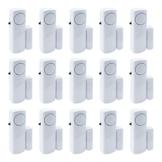 Picture of Door Window Alarm, 90DB Door Alarms for Kids Safety, Wireless Sensor Door Window Burglar Alarm-Window Pool Alarms for Home, 15 Pack