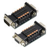 Picture of Jienk 2Pcs DB9 Male to Female Spring Terminal Breakout Board, D-SUB Serial to 9pin Port Screwless Terminal Gender Changer Connector Compatible with RS232/RS485/CAN/RS422