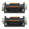 Picture of Jienk 2Pcs DB9 Male to Female Spring Terminal Breakout Board, D-SUB Serial to 9pin Port Screwless Terminal Gender Changer Connector Compatible with RS232/RS485/CAN/RS422