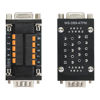 Picture of Jienk 2Pcs DB9 Male to Female Spring Terminal Breakout Board, D-SUB Serial to 9pin Port Screwless Terminal Gender Changer Connector Compatible with RS232/RS485/CAN/RS422