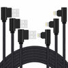 Picture of Osecet iPhone Charger 3ft MFi Certified 3 Pack 90 Degree Nylon Braided Lightning Cable Right Angle iPhone Charging Cord for iPhone 13 12 11 Pro X XS XR 8 Plus 7 6 5 and More (Black, 3 FT)