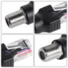 Picture of CERRXIAN 4PCS RF to RJ45 Coaxial Converter RF Female to RJ45 Male Coax Barrel Adapters for Line Tester