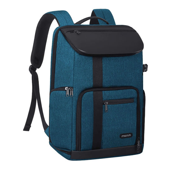 Picture of MOSISO Camera Backpack 17.3 inch, DSLR/SLR/Mirrorless Case Large Men/Women Photography Camera Bag with Laptop Compartment&Tripod Holder&Rain Cover Compatible with Canon/Nikon/Fuji/Laptop, Teal Blue