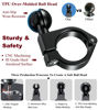 Picture of BRCOVAN Aluminum Alloy Handlebar Clamp Mount Base with 1'' TPU Ball, Fit on 0.875''/1''/1.125''/1.26'' Round Rails, Compatible with RAM Mounts B Size 1'' Ball Double Socket Arm