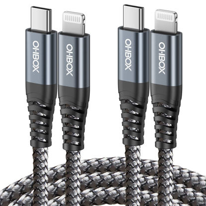Picture of iPhone Fast Charger 10FT 2Pack, USB C to Lightning Cable for iPhone, 10Foot Long USBC iPhone Charger, Type C iPhone Charging Cord Compatible with iPhone 14 13 12 11 Pro Max XR XS X 8 Plus SE iPad