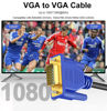 Picture of Long VGA Cable 35 Feet, Shielded Male VGA to VGA Male Monitor Computer Cable Adapter, Pure Copper VGA Wire HD15 1080P @60Hz Full HD High Resolution for TV Computer Projector-(Blue, 1-Pack)
