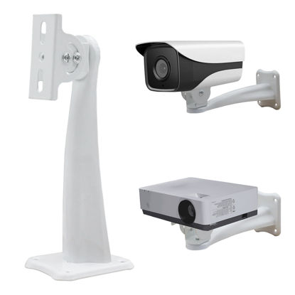 Picture of NVRTTRR Mini Projector Wall Mount Security Camera Mount Bracket for Camera with 1/4 Screw Head Wall Mount Projector, and Webcam Housing (White) (7.36in)