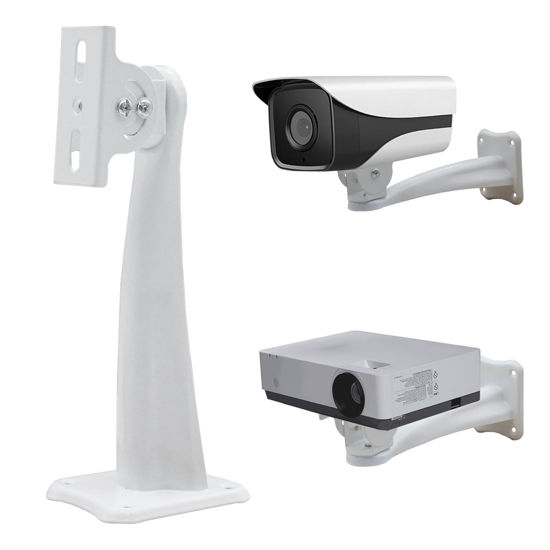 Picture of NVRTTRR Mini Projector Wall Mount Security Camera Mount Bracket for Camera with 1/4 Screw Head Wall Mount Projector, and Webcam Housing (White) (7.36in)