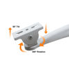 Picture of NVRTTRR Mini Projector Wall Mount Security Camera Mount Bracket for Camera with 1/4 Screw Head Wall Mount Projector, and Webcam Housing (White) (7.36in)