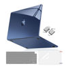 Picture of MOSISO Compatible with MacBook Air 13 inch Case 2025 2024 2023 2022 M3 A3113 M2 A2681, Surpass Natural Beauty Hard Shell&Keyboard Cover&Screen Film&Type C for MacBook Air 13.6 inch, Crystal Midnight