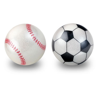 Picture of Perixx PERIPRO-303X2F 1.34 Inches Sports Trackball 2 pcs Pack - Fun Novelty Baseball and Soccer Design - Compatible for M570, M575, PERIMICE-517/520/717/720, and Other 1.34inches Trackball Mouse