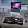Picture of Links9+ Wireless Keyboard and Mouse Combos, Retro Keyboard and Mouse Wireless Full Size, 2.4Ghz Connection and Optical Mouse for Windows, Mac, PC, Laptop for Home and Office (Burgundy-Black)